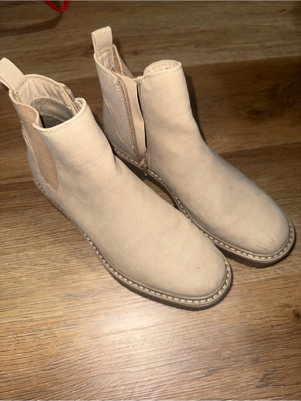 Beige Chelsea Boots for Men - Classic Slip-On Style